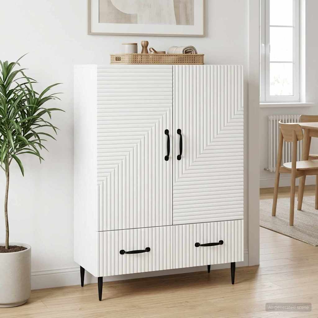 Sideboard Weiß 66 x 34,5 x 95 cm Holzwerkstoff