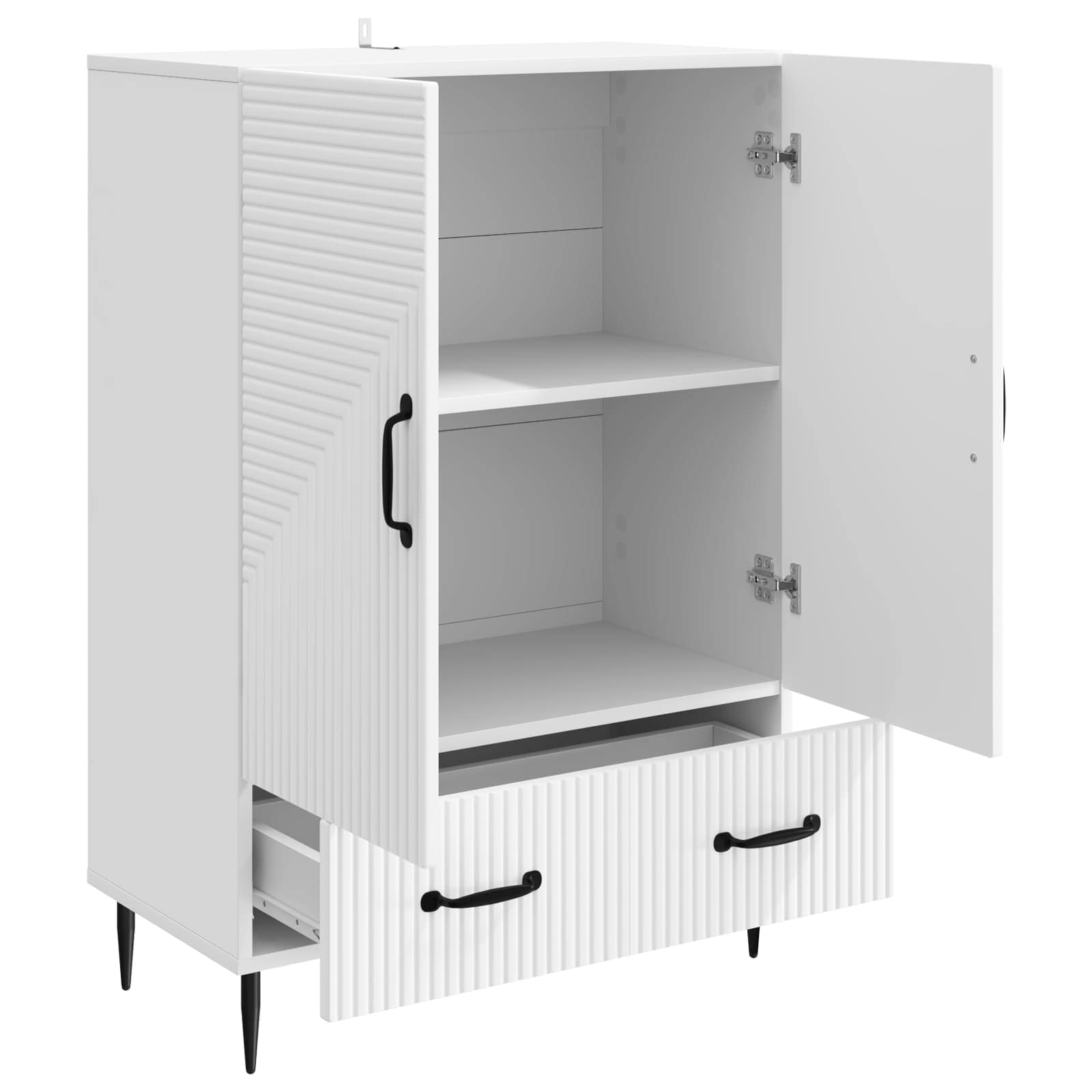 Sideboard Weiß 66 x 34,5 x 95 cm Holzwerkstoff