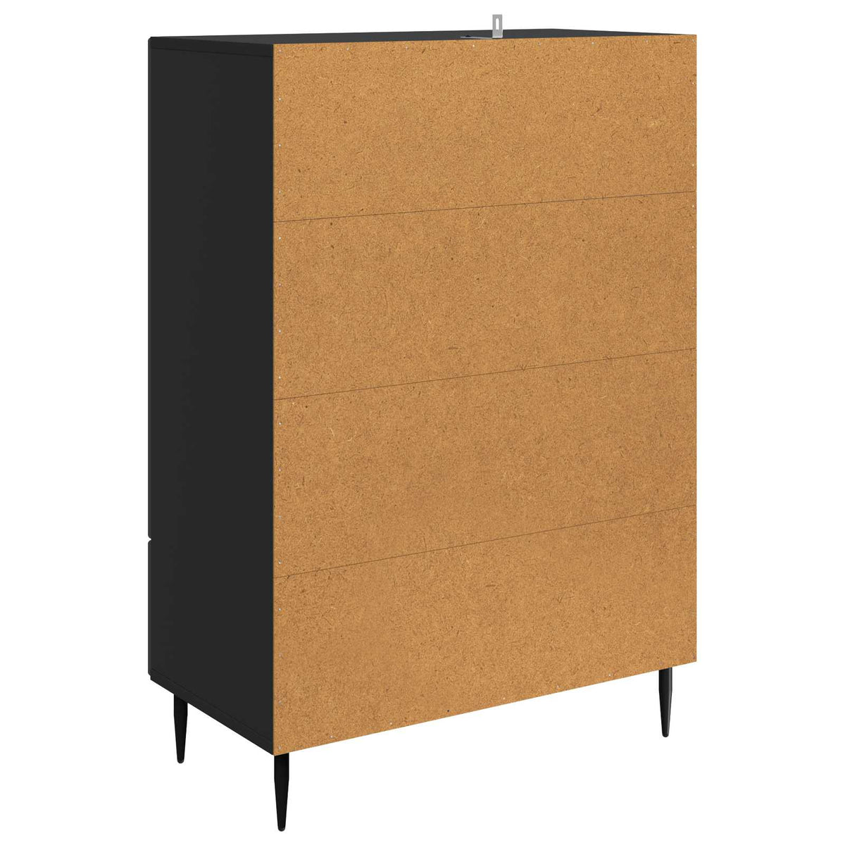 Sideboard Schwarz 66 x 34,5 x 95 cm Holzwerkstoff