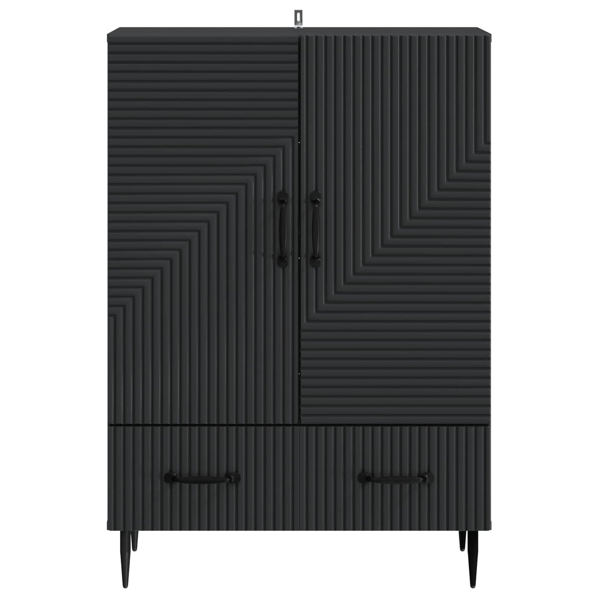 Sideboard Schwarz 66 x 34,5 x 95 cm Holzwerkstoff