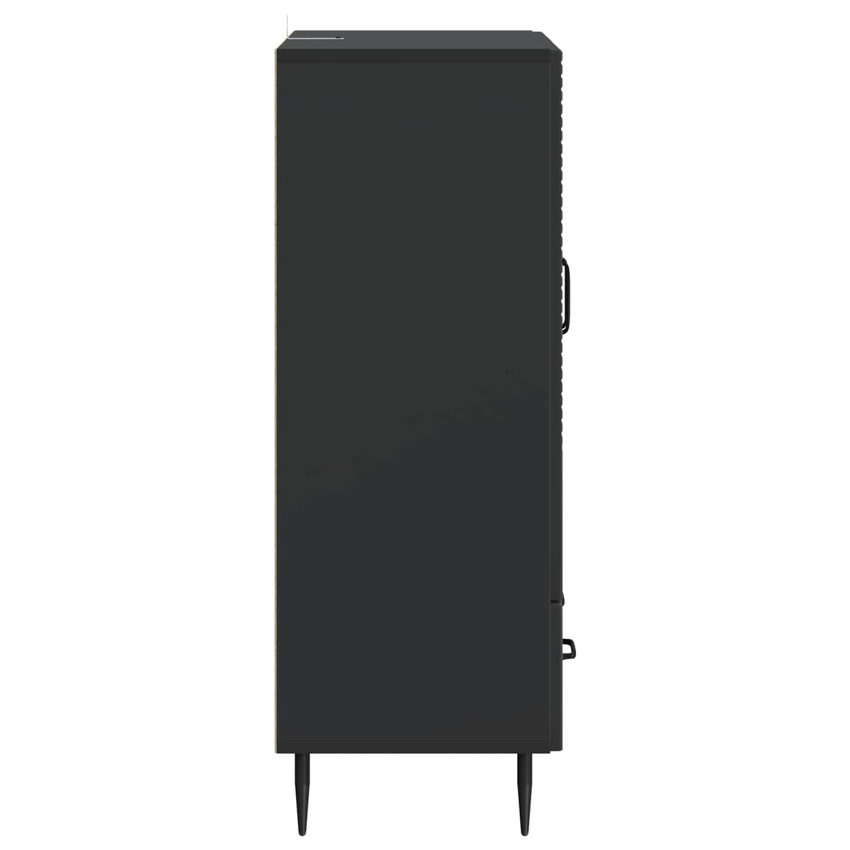 Sideboard Schwarz 66 x 34,5 x 95 cm Holzwerkstoff