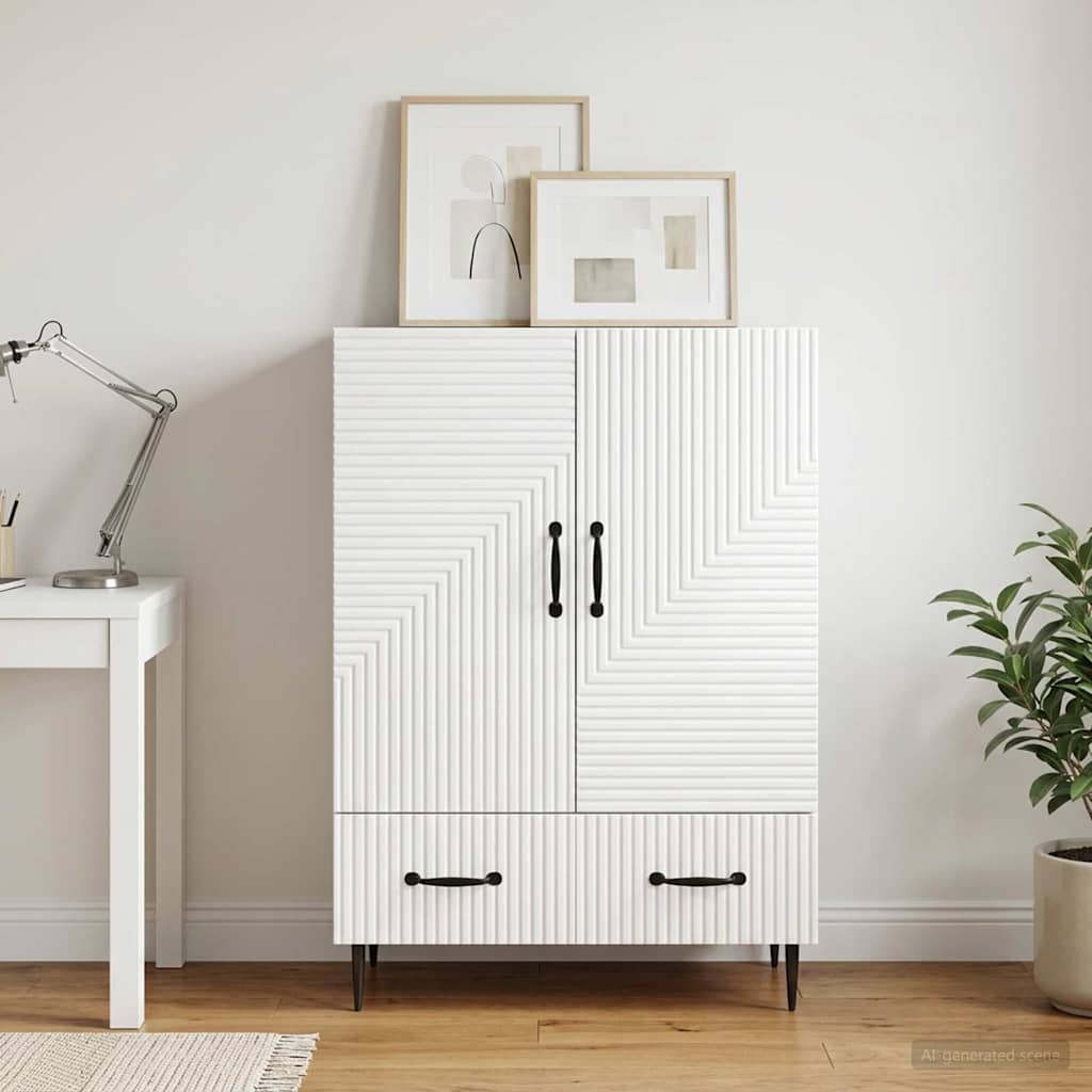 Sideboard Hochglanz Weiß 66 x 34,5 x 95 cm Holzwerkstoff