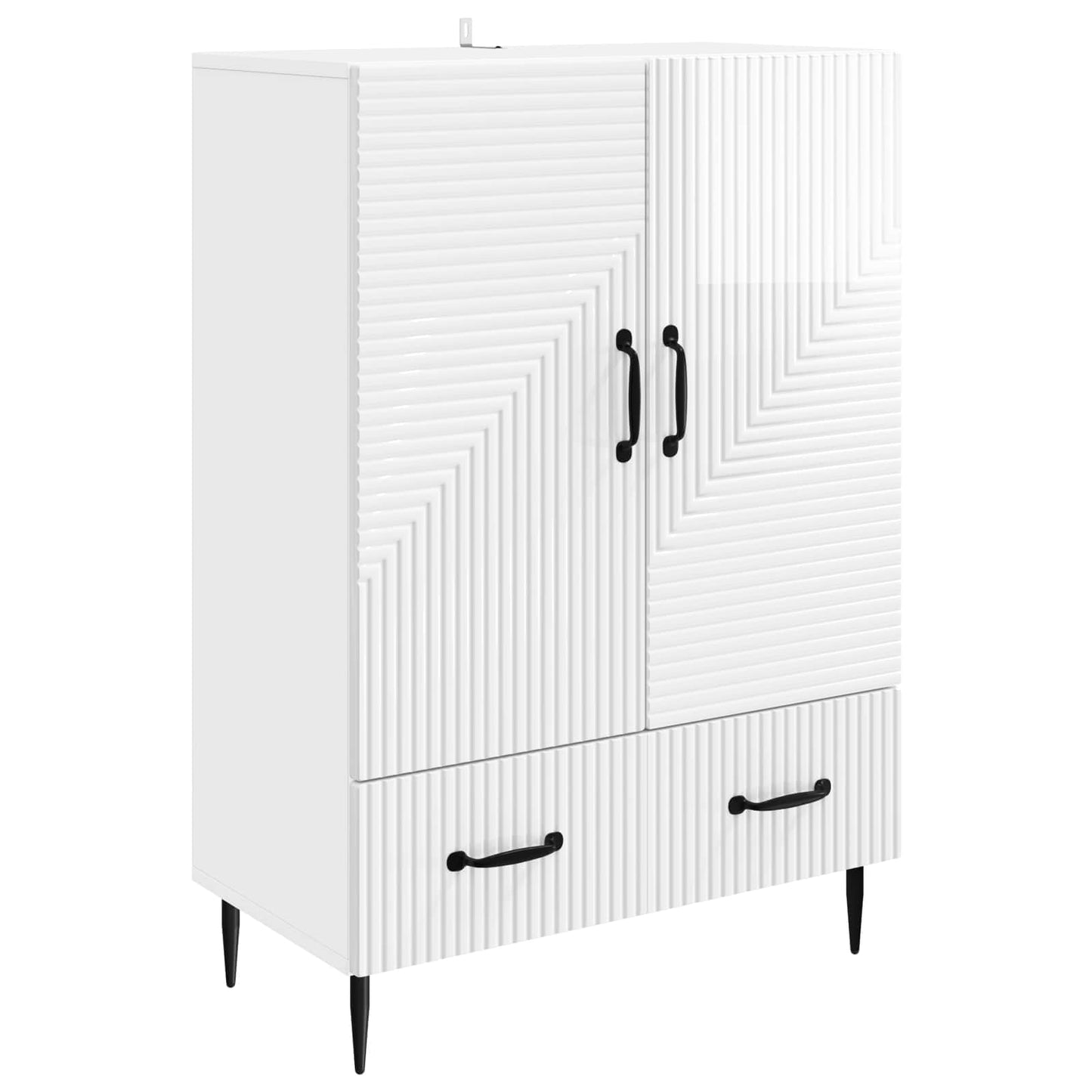 Sideboard Hochglanz Weiß 66 x 34,5 x 95 cm Holzwerkstoff