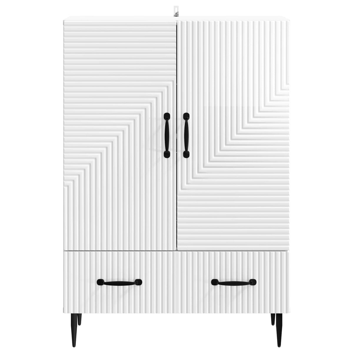Sideboard Hochglanz Weiß 66 x 34,5 x 95 cm Holzwerkstoff