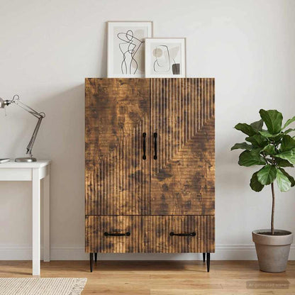 Sideboard Geräucherte Eiche 66 x 34,5 x 95 cm Holzwerkstoff