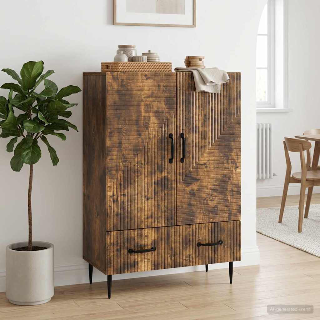 Sideboard Geräucherte Eiche 66 x 34,5 x 95 cm Holzwerkstoff