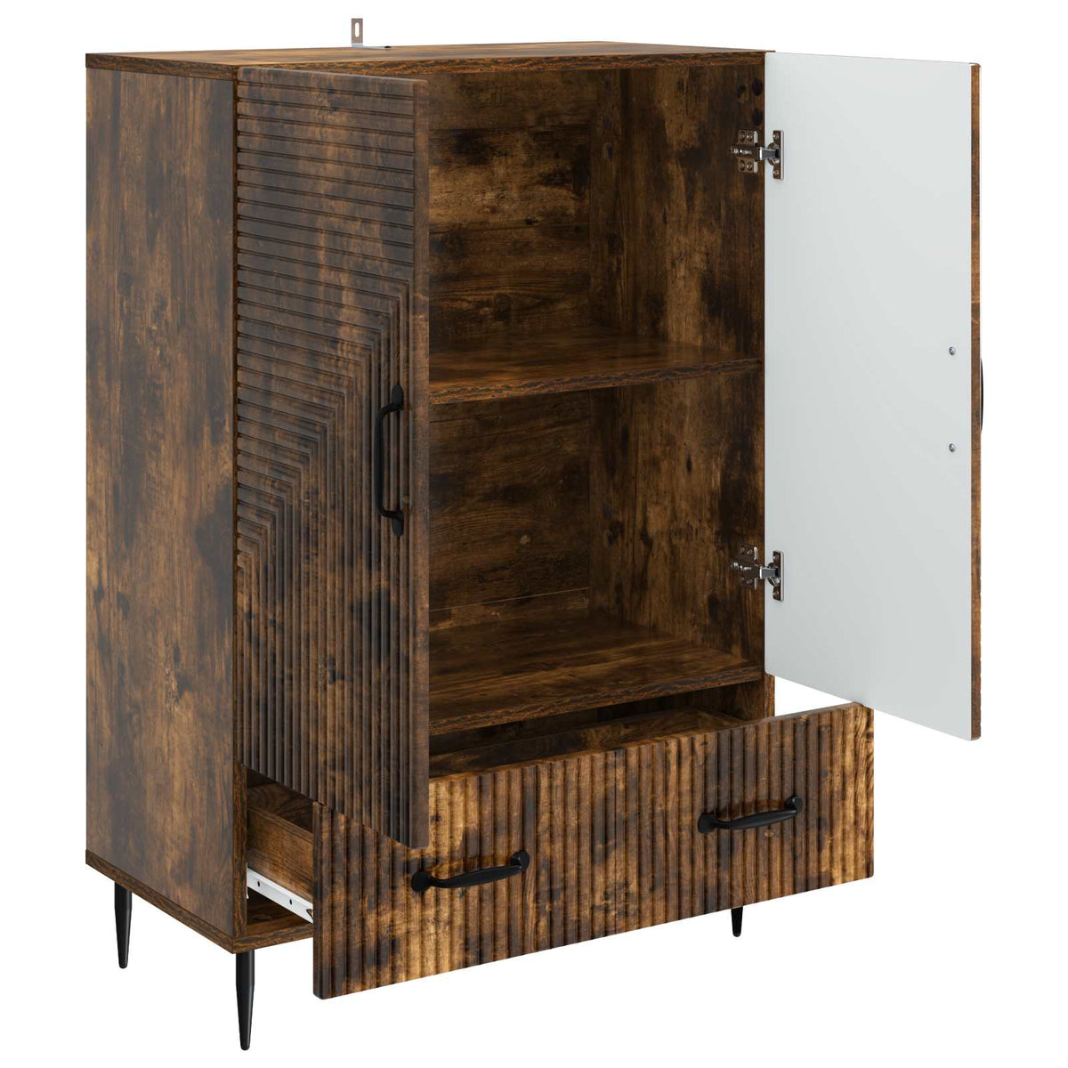 Sideboard Geräucherte Eiche 66 x 34,5 x 95 cm Holzwerkstoff
