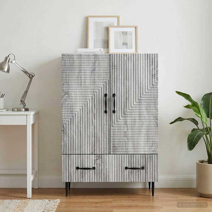 Sideboard Graues Sonoma 66 x 34,5 x 95 cm Holzwerkstoff