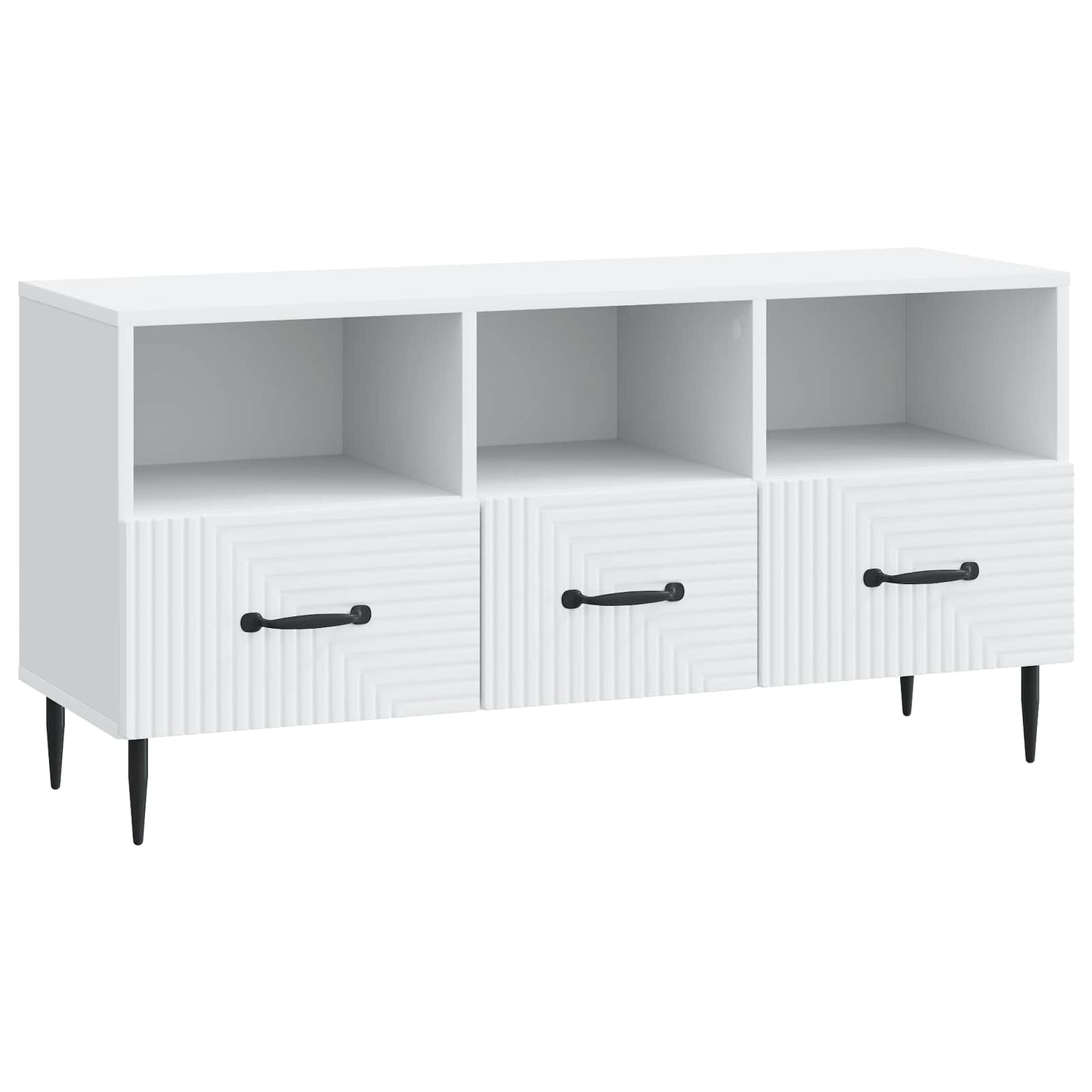 TV-Schränk mit Schubladen Weiß 102 x 34,5 x 50 cm Holzwerkstoff