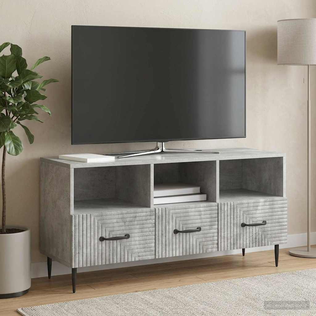 TV-Schränk Betongrau 102 x 34,5 x 50 cm Holzwerkstoff