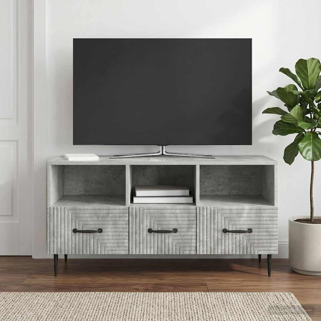 TV-Schränk Betongrau 102 x 34,5 x 50 cm Holzwerkstoff