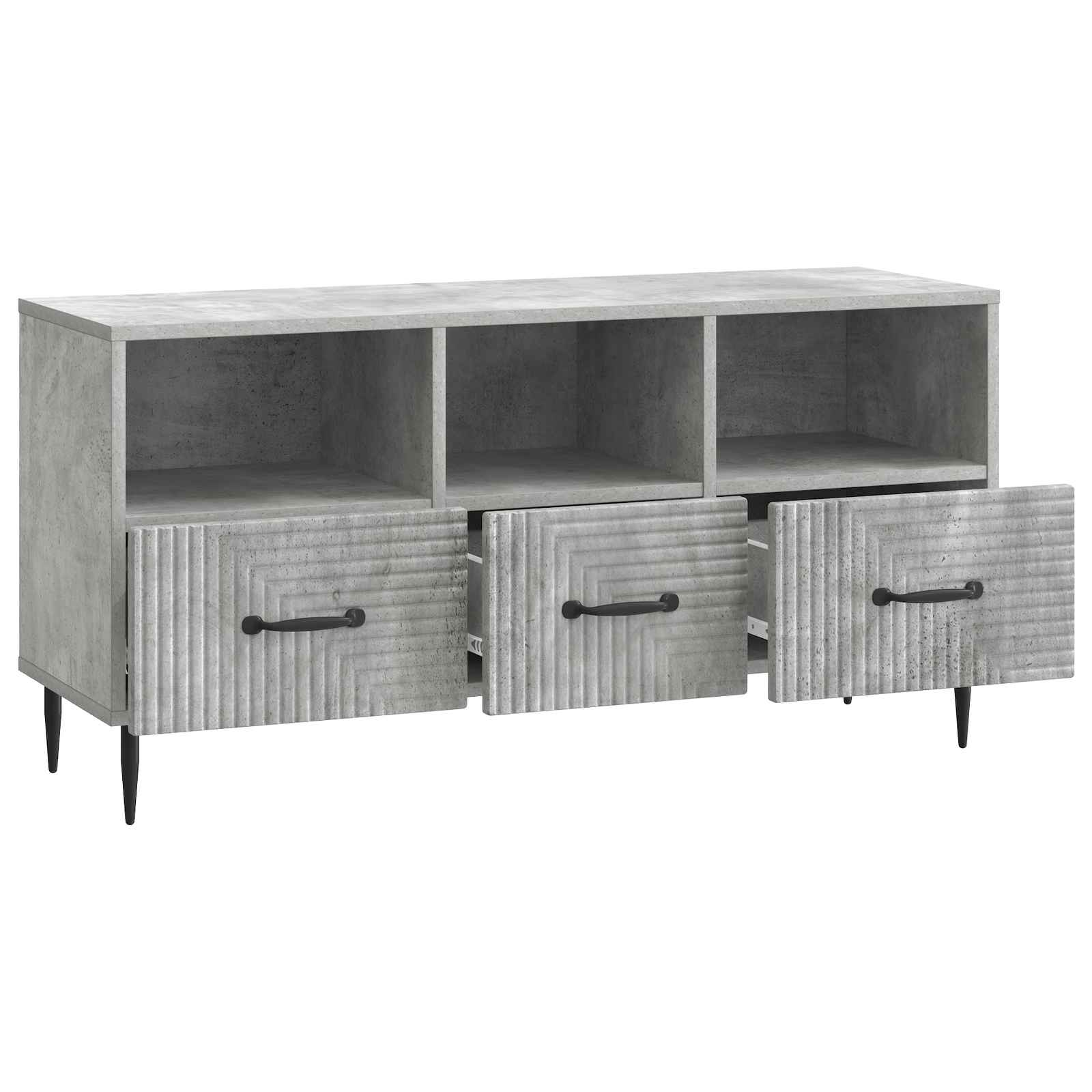 TV-Schränk Betongrau 102 x 34,5 x 50 cm Holzwerkstoff
