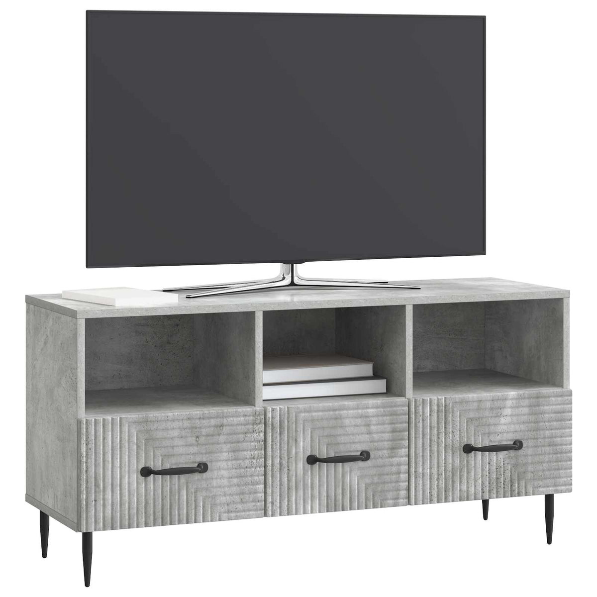 TV-Schränk Betongrau 102 x 34,5 x 50 cm Holzwerkstoff