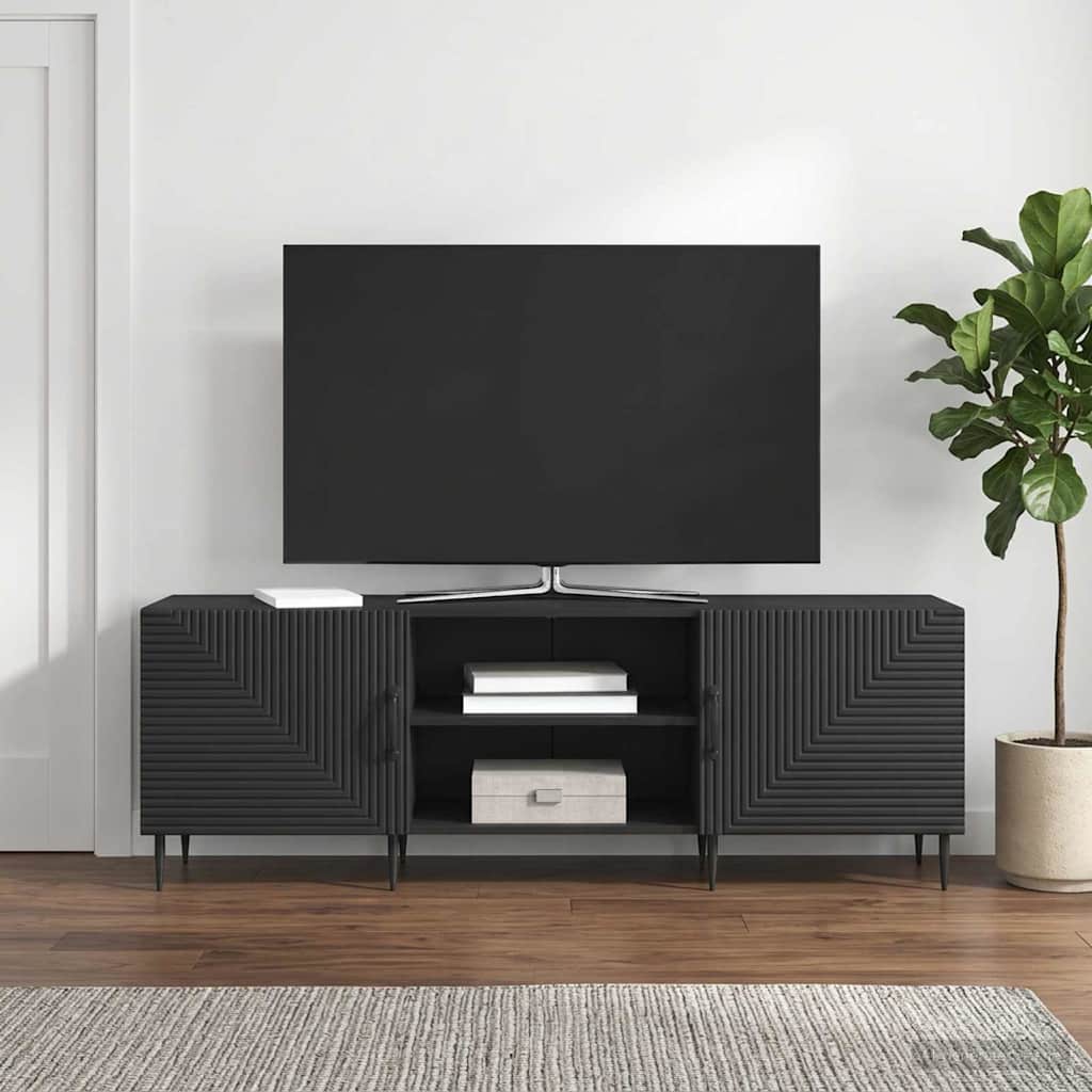 TV-Schränk 150 x 31 x 50 cm Schwarz Holzwerkstoff