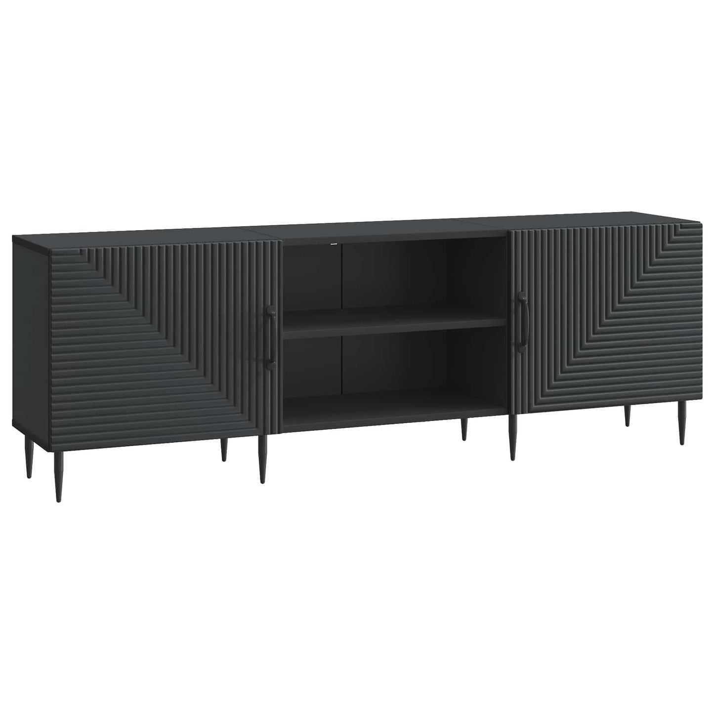 TV-Schränk 150 x 31 x 50 cm Schwarz Holzwerkstoff
