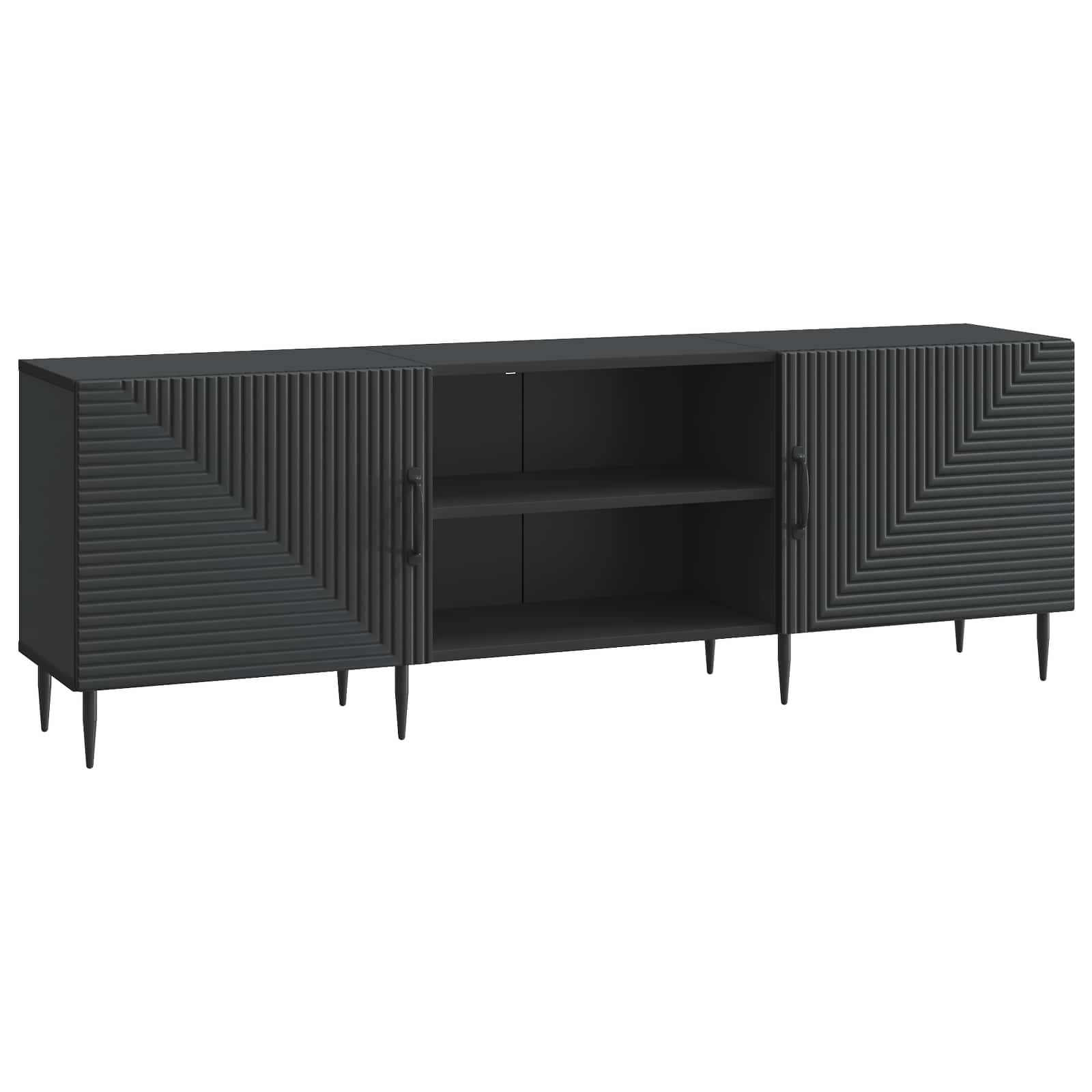 TV-Schränk 150 x 31 x 50 cm Schwarz Holzwerkstoff