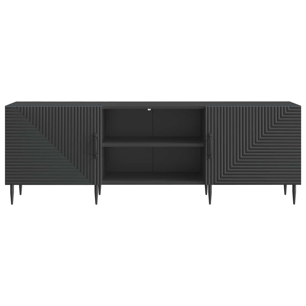 TV-Schränk 150 x 31 x 50 cm Schwarz Holzwerkstoff