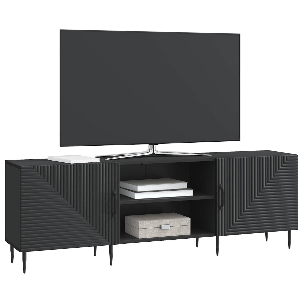 TV-Schränk 150 x 31 x 50 cm Schwarz Holzwerkstoff