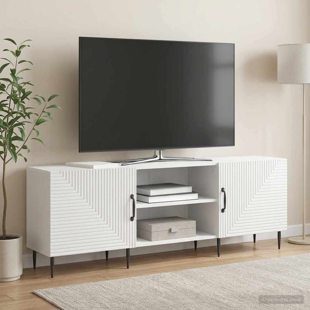 TV-Schränk 150 x 31 x 50 cm Hochglanz Weiß Holzwerkstoff