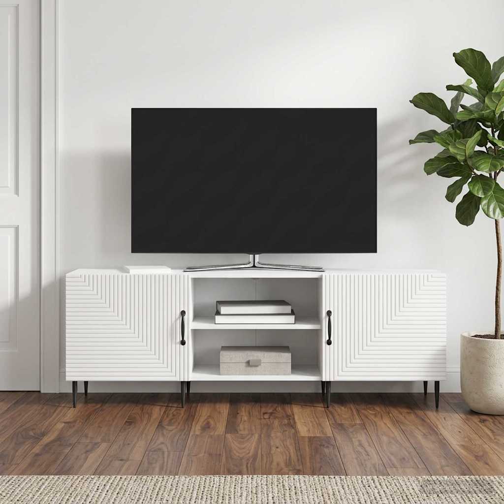 TV-Schränk 150 x 31 x 50 cm Hochglanz Weiß Holzwerkstoff
