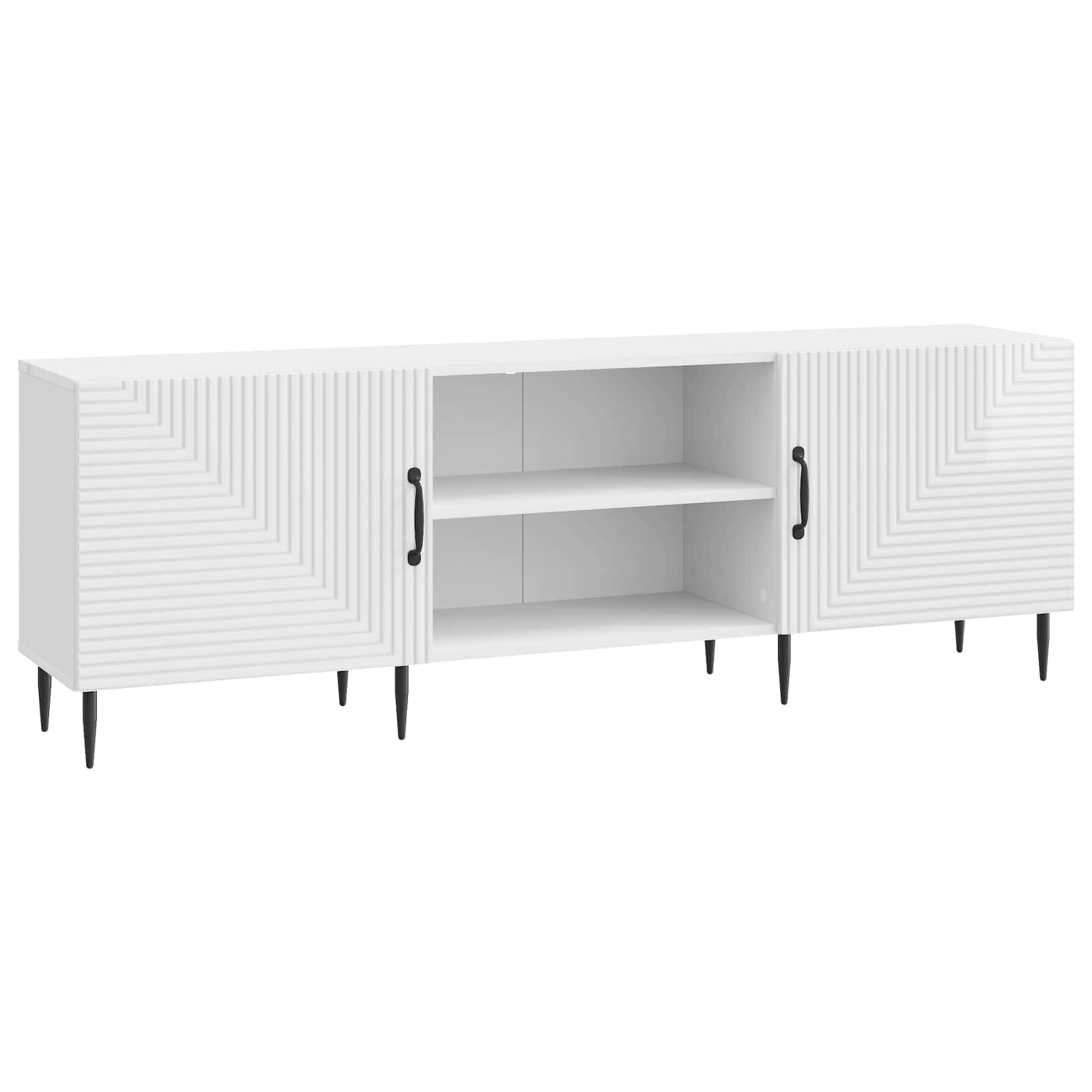 TV-Schränk 150 x 31 x 50 cm Hochglanz Weiß Holzwerkstoff