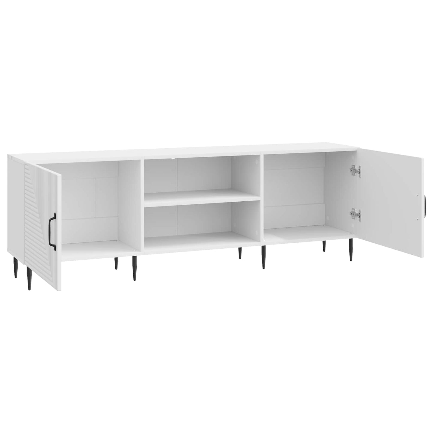 TV-Schränk 150 x 31 x 50 cm Hochglanz Weiß Holzwerkstoff