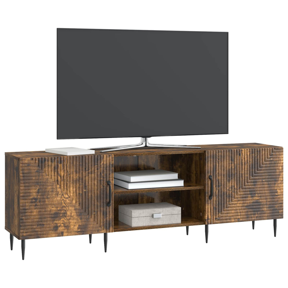 TV-Schränk 150 x 31 x 50 cm Räuchereiche Holzwerkstoff