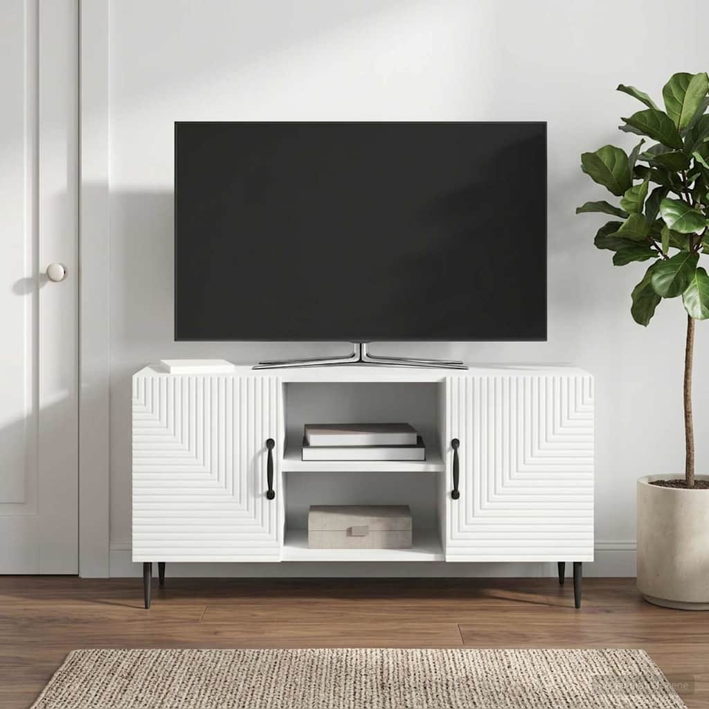 TV-Schränk Weiß 102 x 34,5 x 50 cm Holzwerkstoff