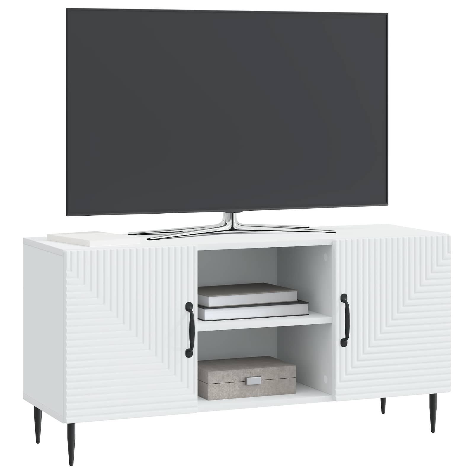 TV-Schränk Weiß 102 x 34,5 x 50 cm Holzwerkstoff