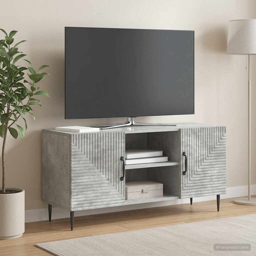 TV-Schränk Betongrau 102 x 34,5 x 50 cm Holzwerkstoff