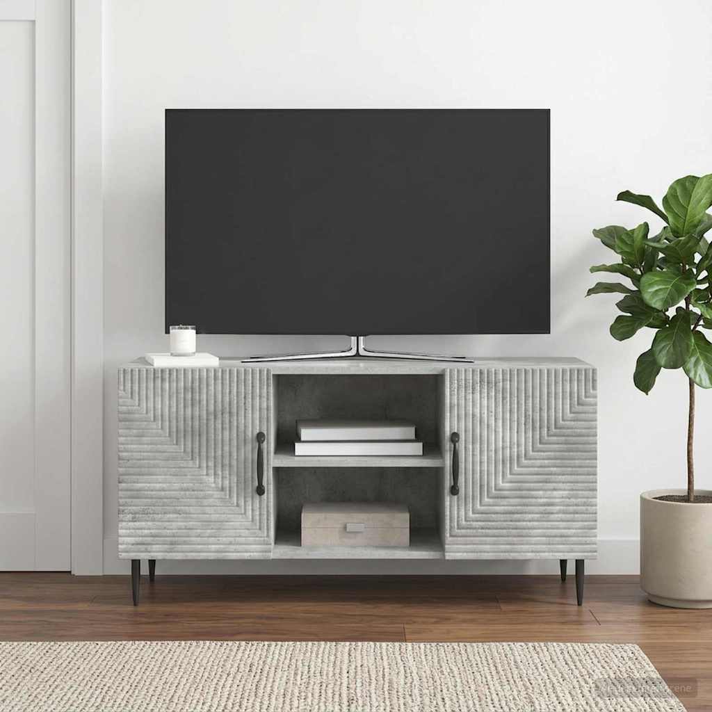 TV-Schränk Betongrau 102 x 34,5 x 50 cm Holzwerkstoff