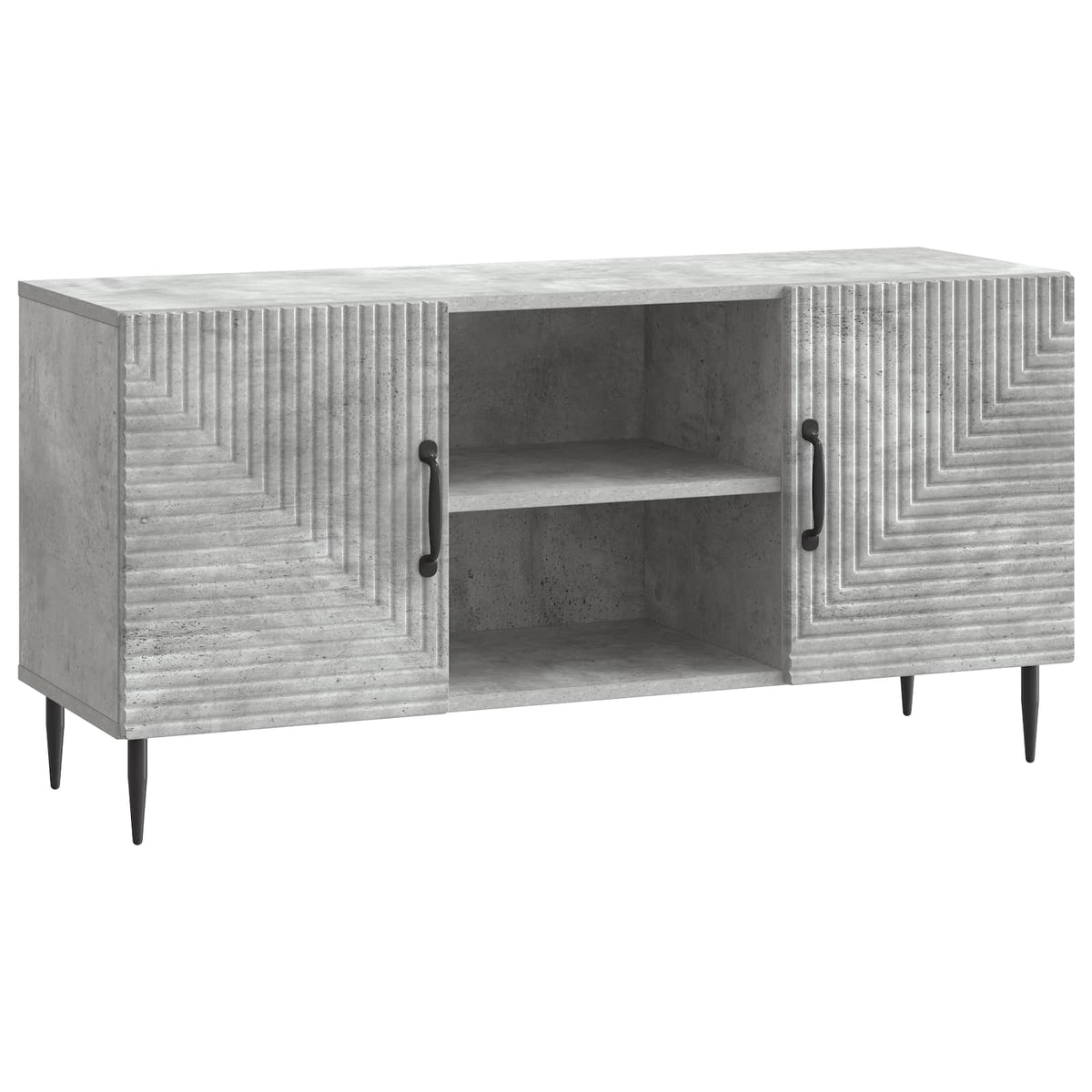 TV-Schränk Betongrau 102 x 34,5 x 50 cm Holzwerkstoff