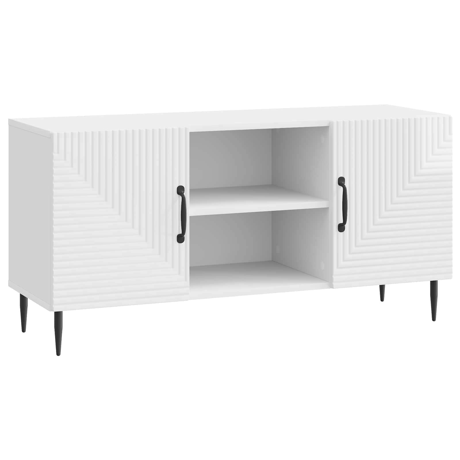 TV-Schränk Hochglanz Weiß 102 x 34,5 x 50 cm Holzwerkstoff