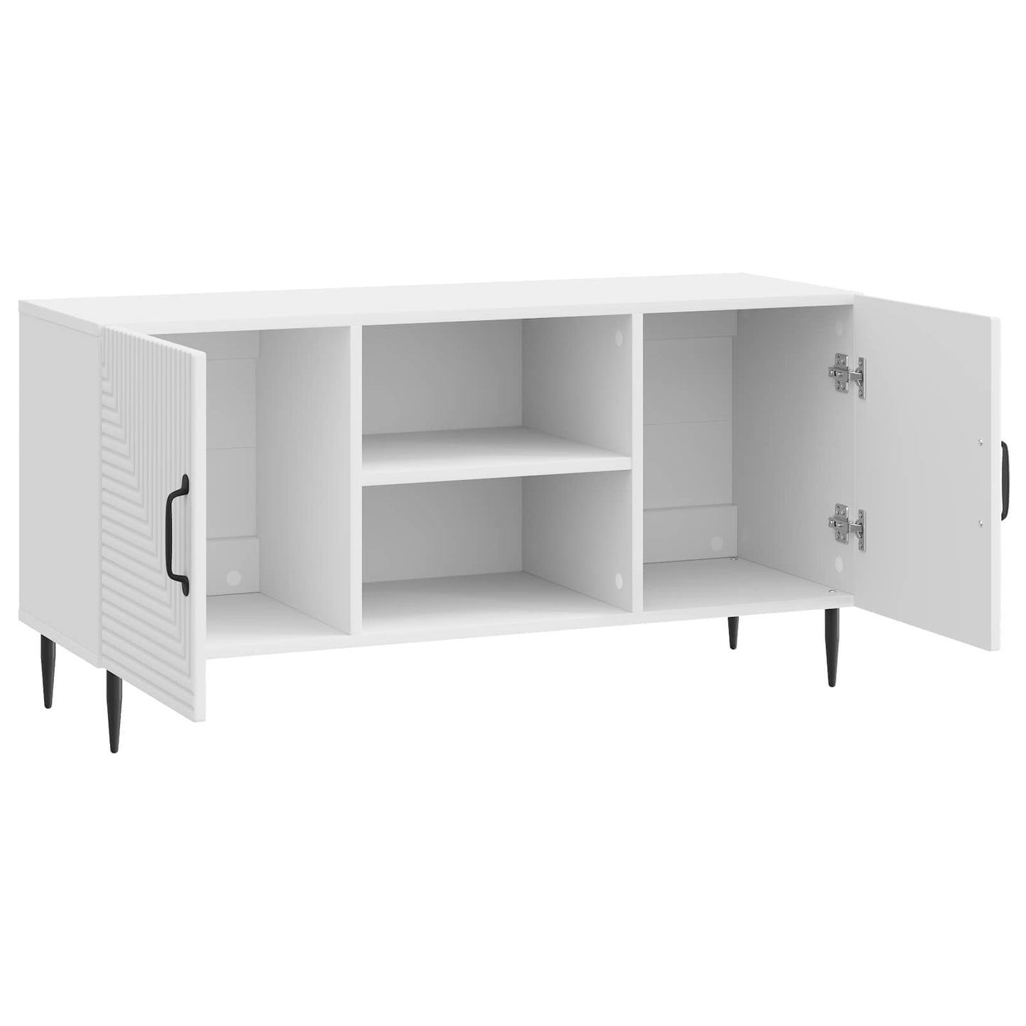 TV-Schränk Hochglanz Weiß 102 x 34,5 x 50 cm Holzwerkstoff