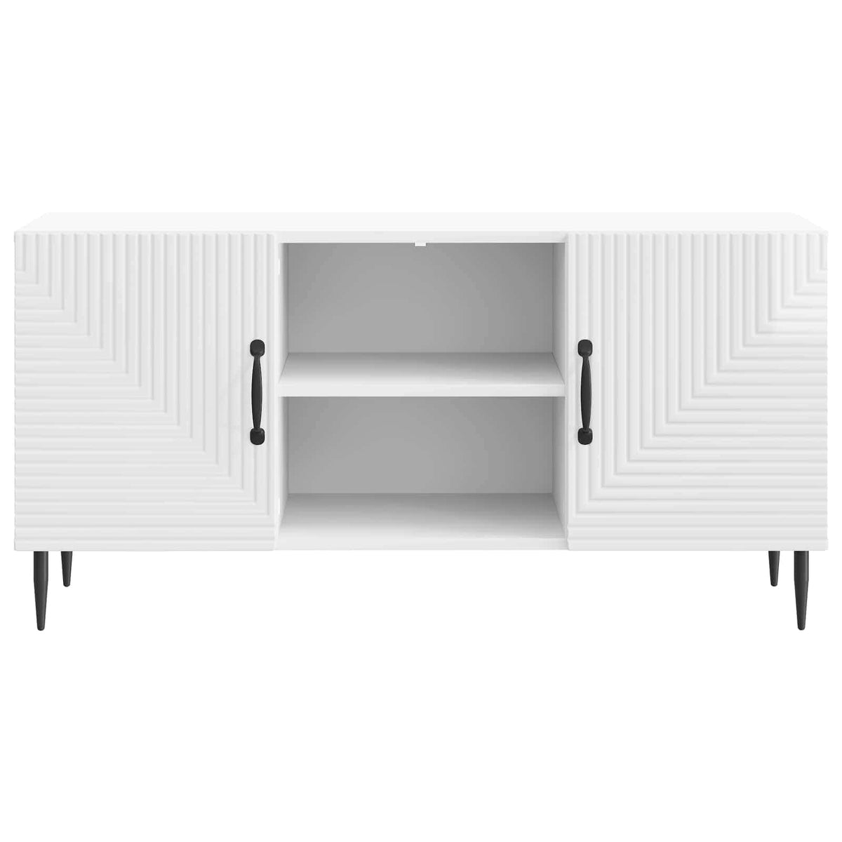 TV-Schränk Hochglanz Weiß 102 x 34,5 x 50 cm Holzwerkstoff