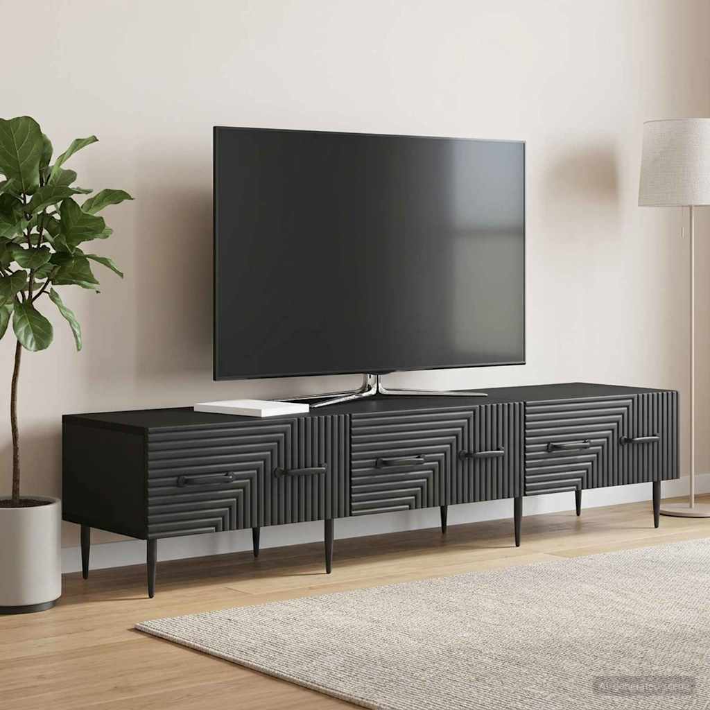 TV-Schränk Schwarz 147 x 34,5 x 30 cm Holzwerkstoff