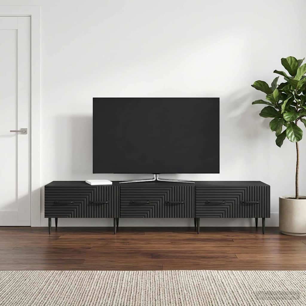 TV-Schränk Schwarz 147 x 34,5 x 30 cm Holzwerkstoff