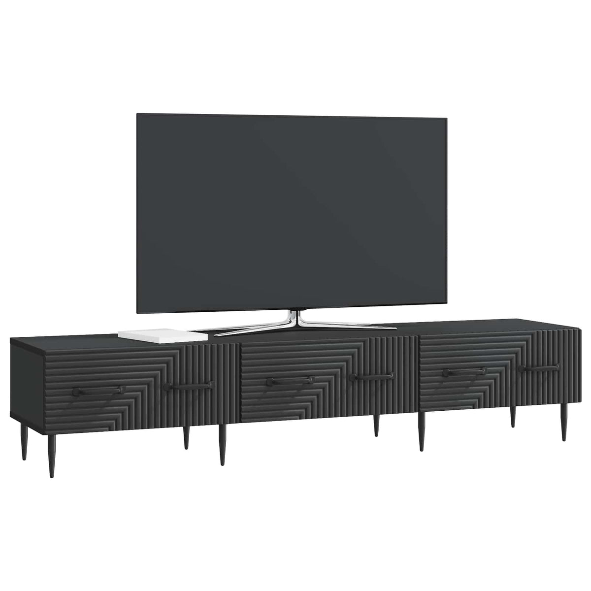 TV-Schränk Schwarz 147 x 34,5 x 30 cm Holzwerkstoff