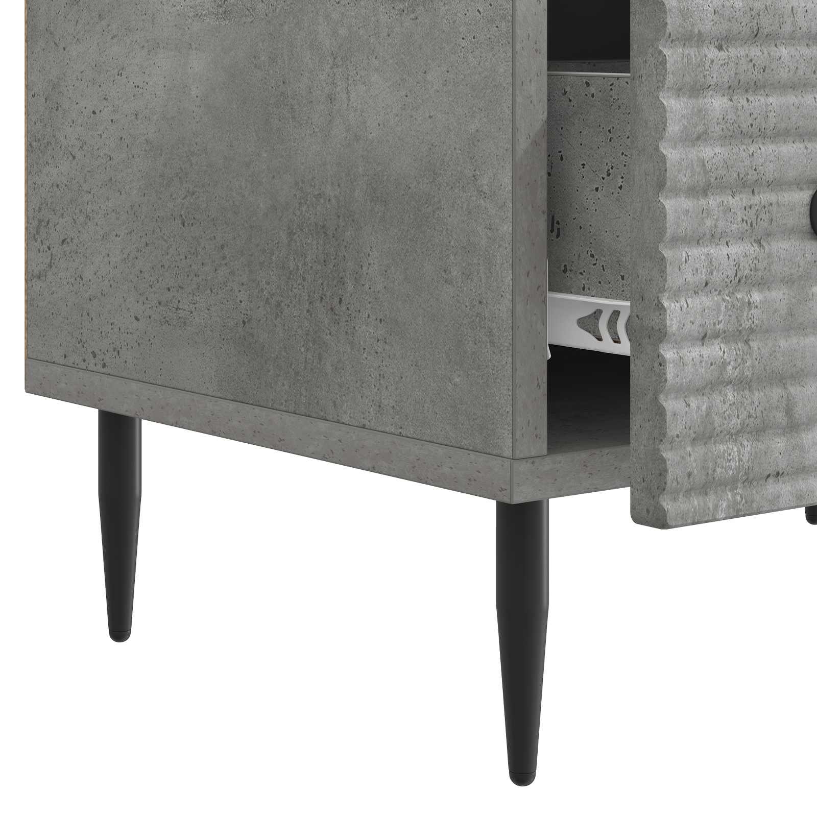 TV-Schränk Betongrau 147 x 34,5 x 30 cm Holzwerkstoff