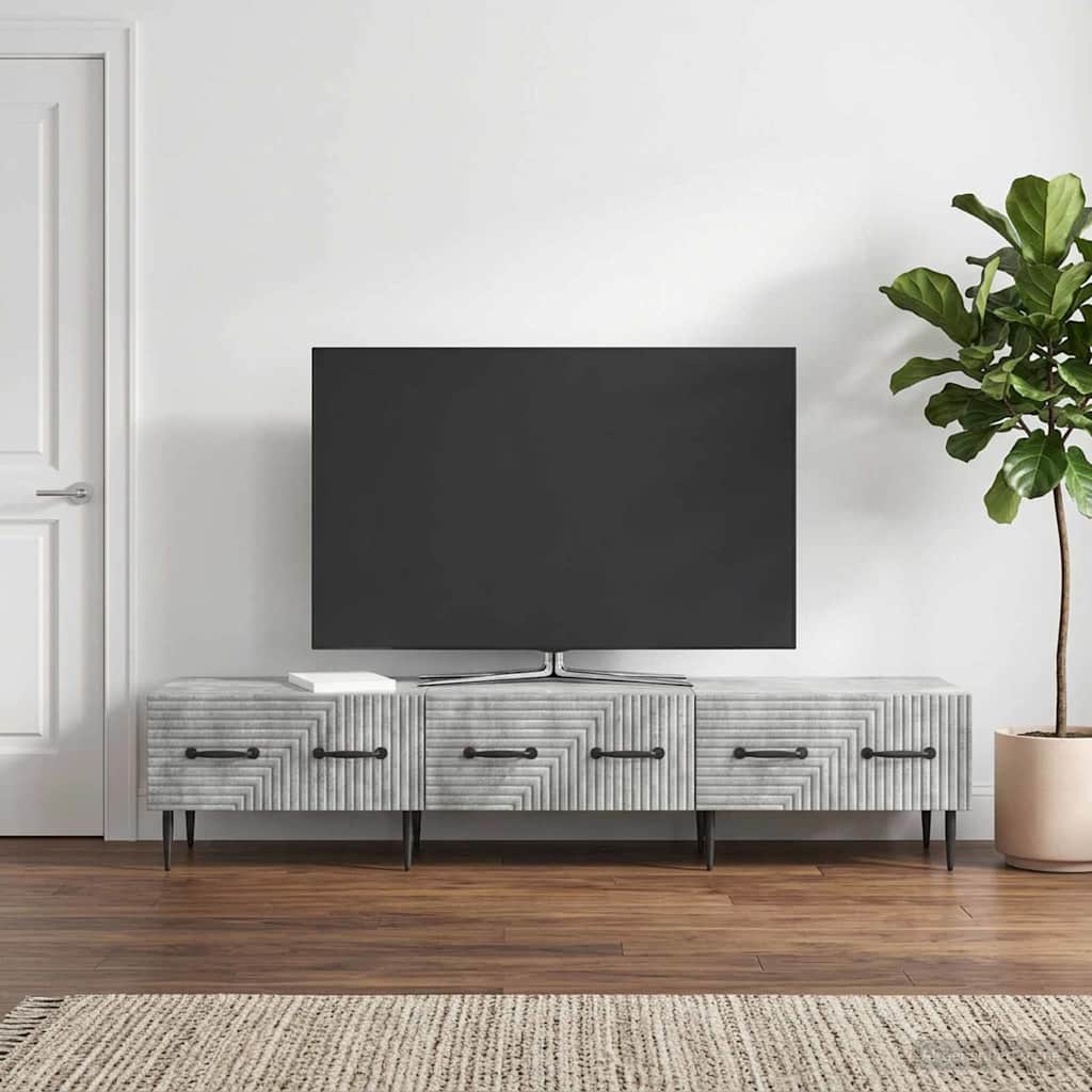 TV-Schränk Betongrau 147 x 34,5 x 30 cm Holzwerkstoff