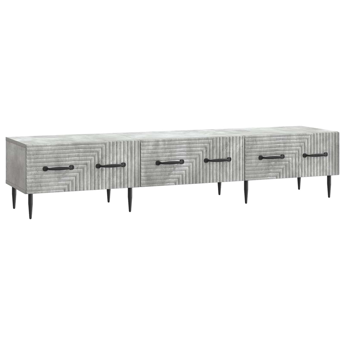 TV-Schränk Betongrau 147 x 34,5 x 30 cm Holzwerkstoff