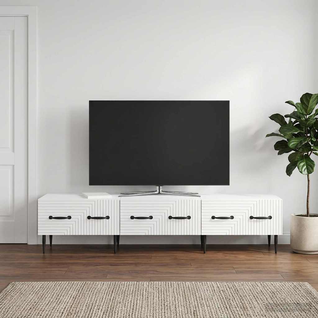 TV-Schränk Hochglanz Weiß 147 x 34,5 x 30 cm Holzwerkstoff