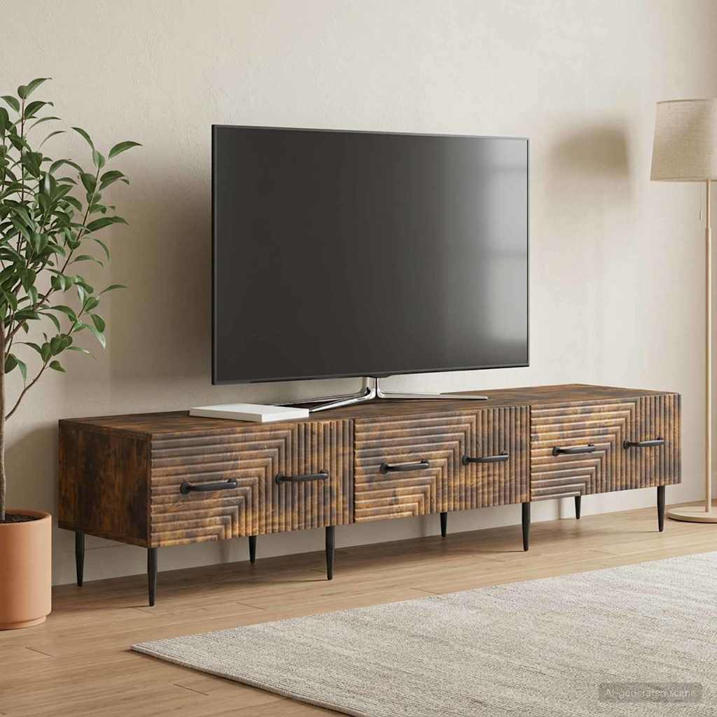 TV-Schränk Geräucherte Eiche 147 x 34,5 x 30 cm Holzwerkstoff