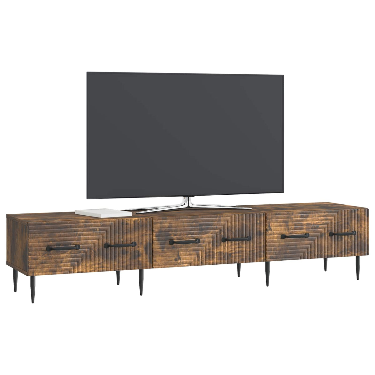 TV-Schränk Geräucherte Eiche 147 x 34,5 x 30 cm Holzwerkstoff