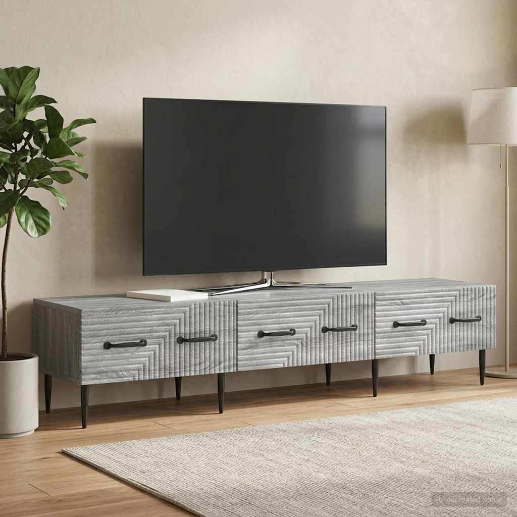 TV-Schränk Graues Sonoma 147 x 34,5 x 30 cm Holzwerkstoff