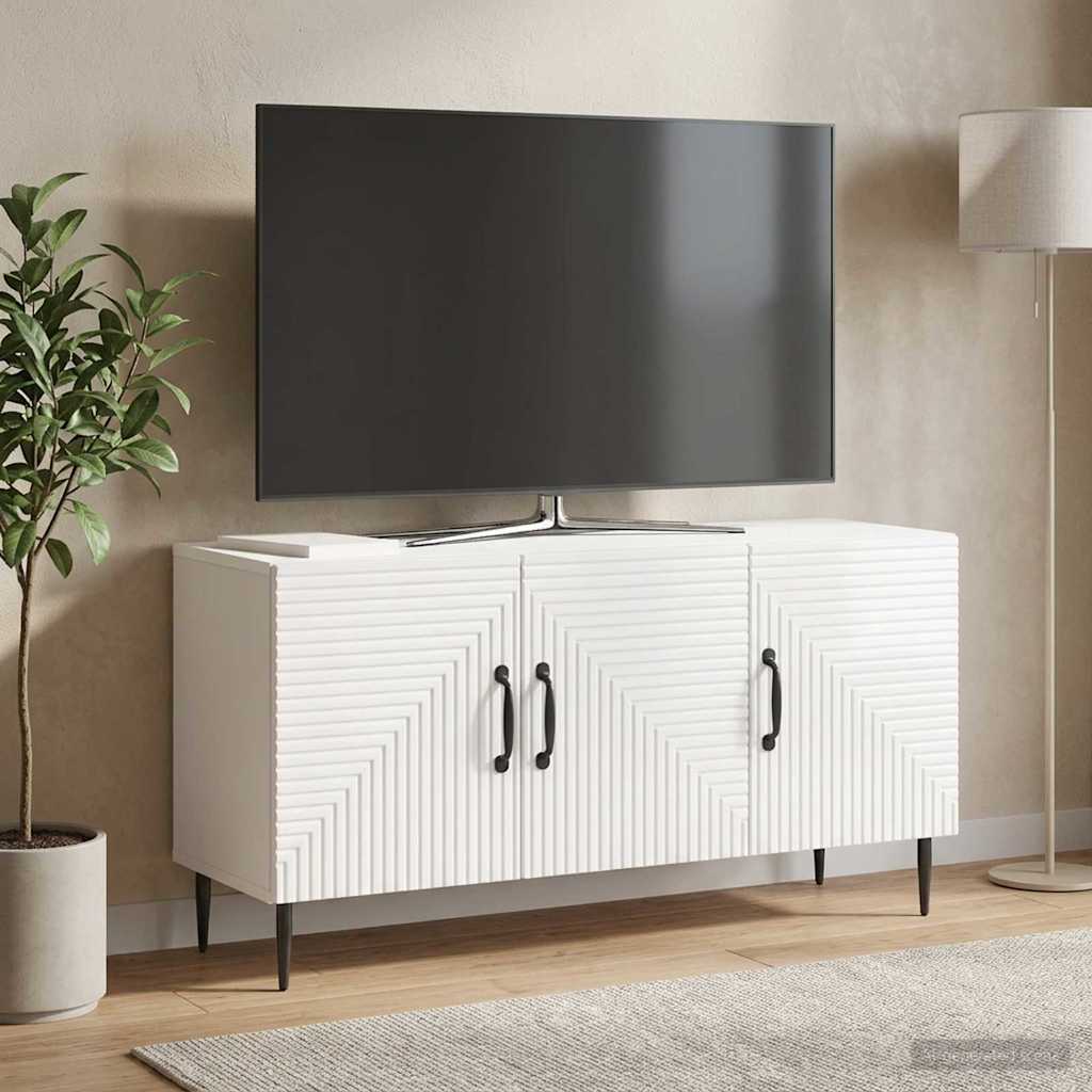 TV-Schränk Hochglanz Weiß 99 x 34,5 x 50 cm Holzwerkstoff