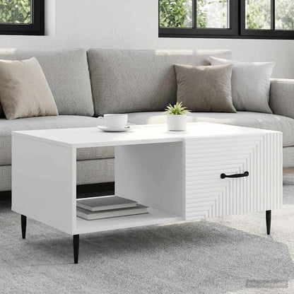 Couchtisch Weiß 90 x 50 x 40 cm Holzwerkstoff