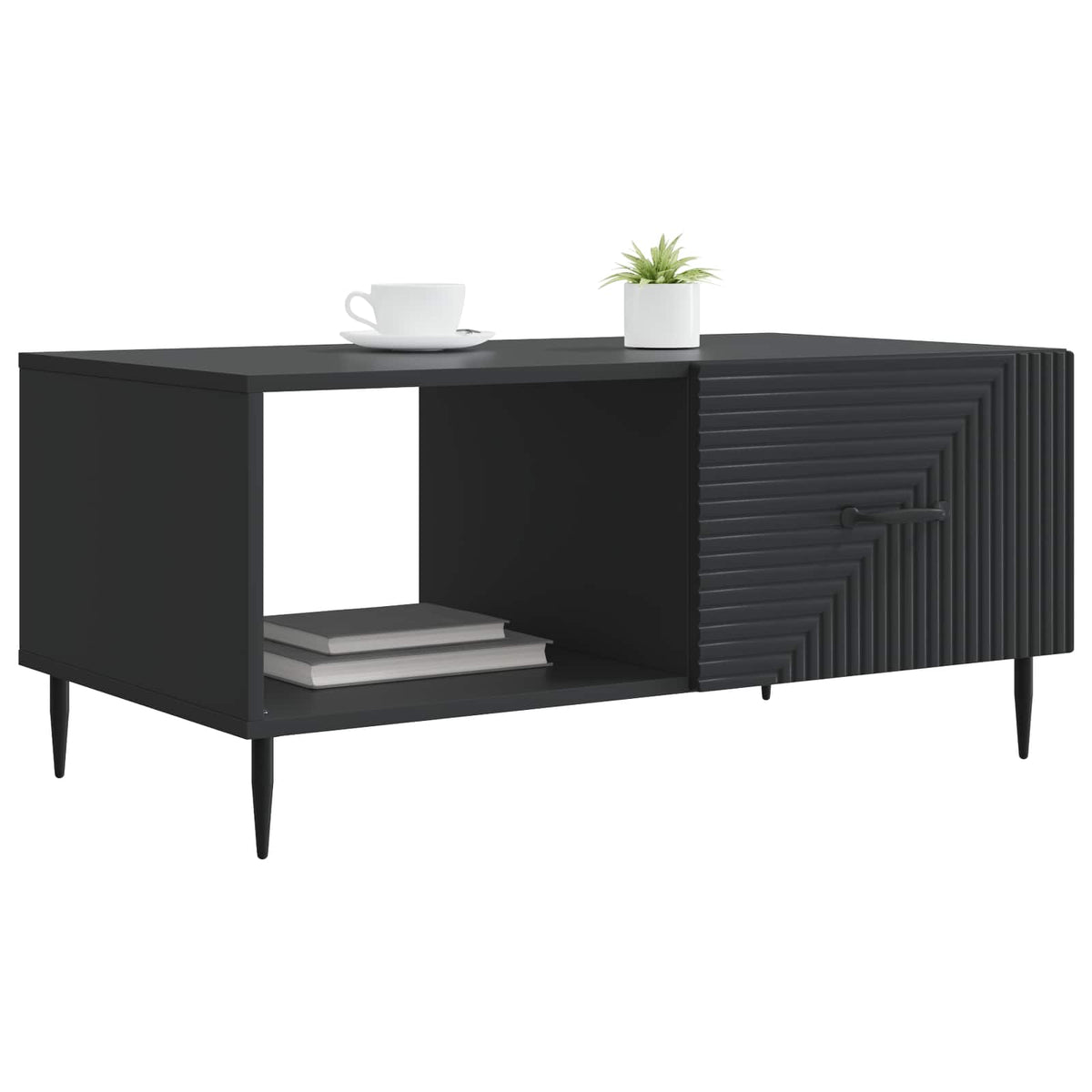 Couchtisch Schwarz 90 x 50 x 40 cm Holzwerkstoff