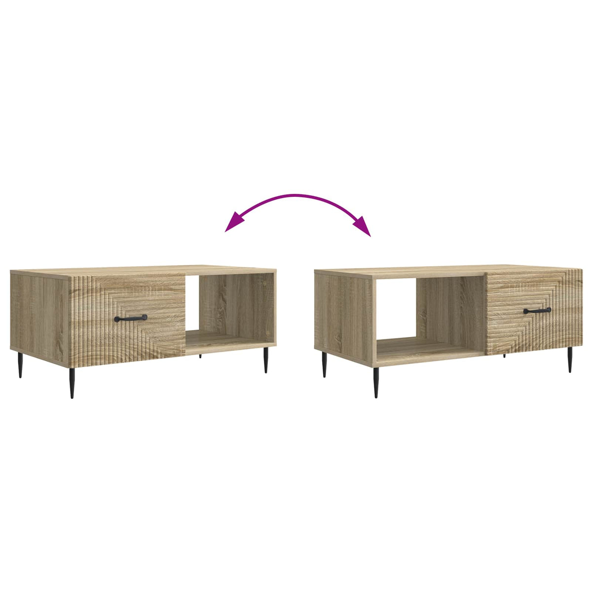 Couchtisch Sonoma-Eiche 90 x 50 x 40 cm Holzwerkstoff