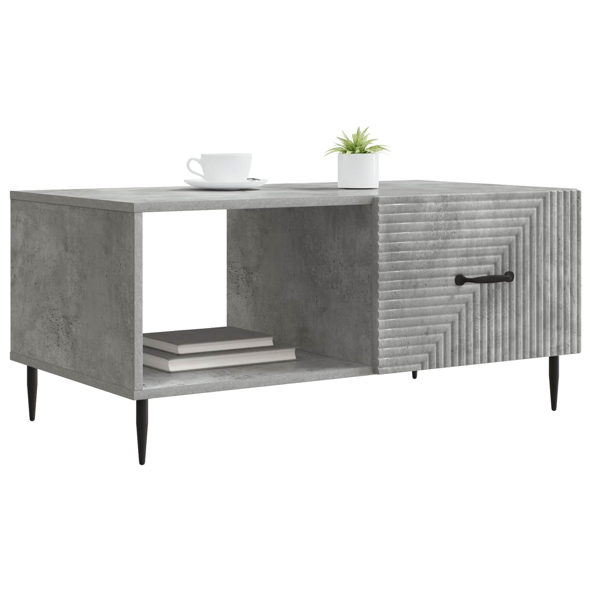 Couchtisch Betongrau 90 x 50 x 40 cm Holzwerkstoff